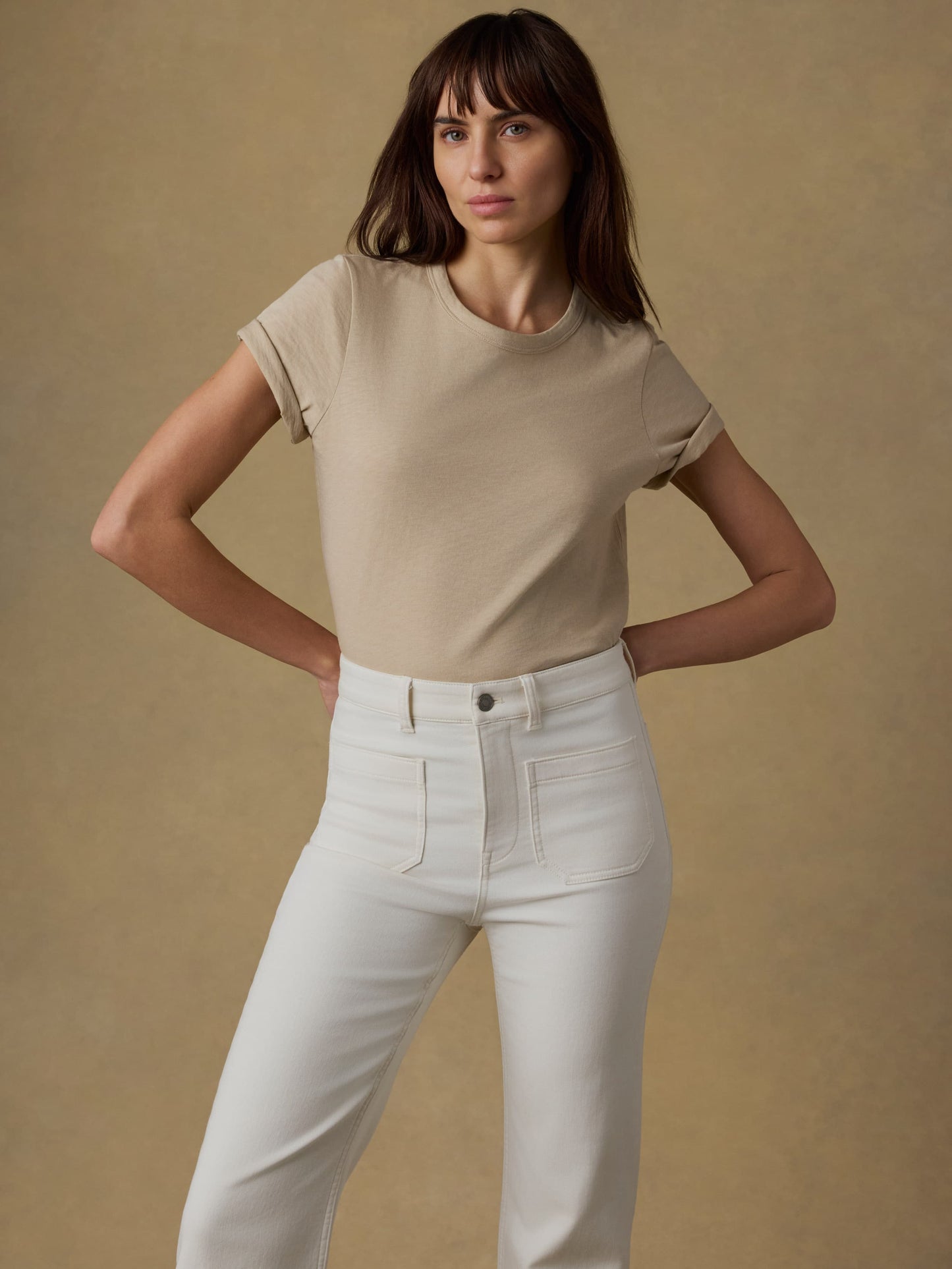 Sunwashed Regenerative Tee - White Pepper