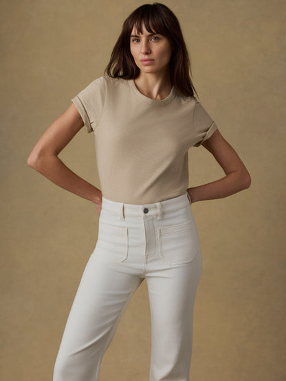 Sunwashed Regenerative Tee - White Pepper