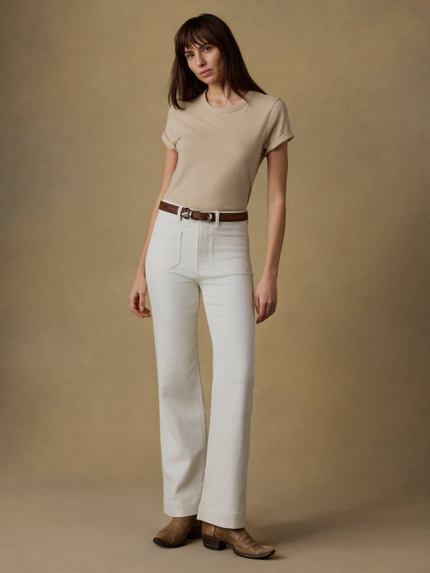 Sunwashed Regenerative Tee - White Pepper