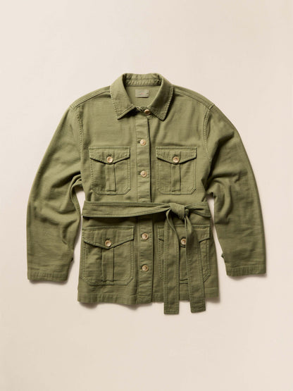 Soft Stretch Safari Jacket - Moss