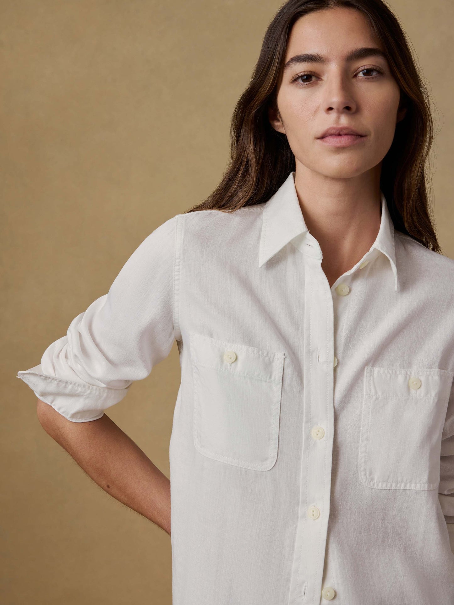 Tried & True Chambray Classic Shirt - White