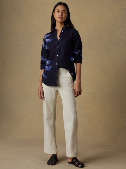 Mia Relaxed Shirt - Midnight Batik Floral