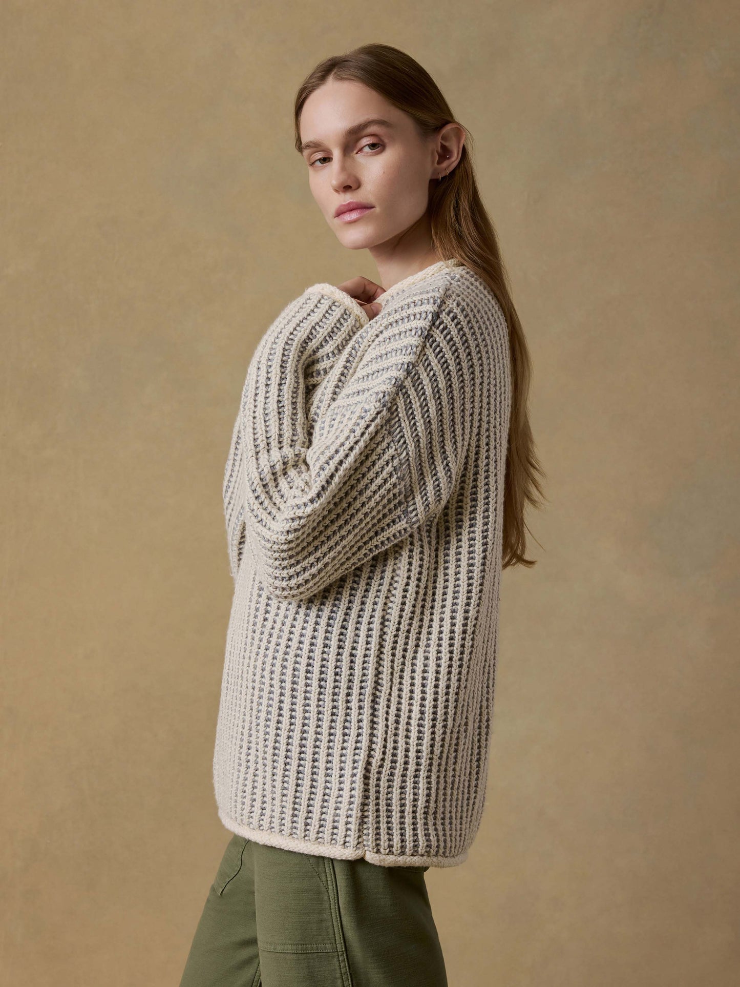 Heirloom Cotton Rollneck Sweater - Cream