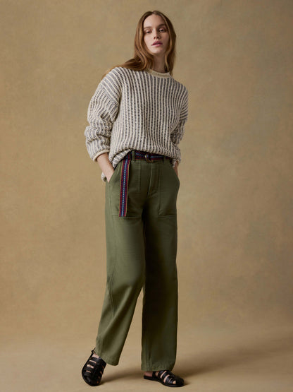 Heirloom Cotton Rollneck Sweater - Cream