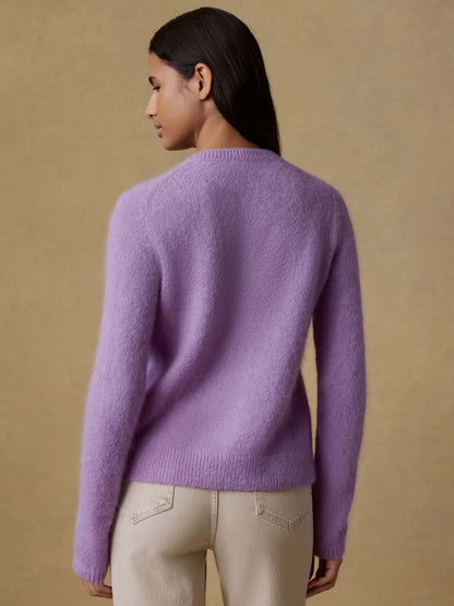 Apres Alpaca Long-Sleeve Cardigan - Lilac