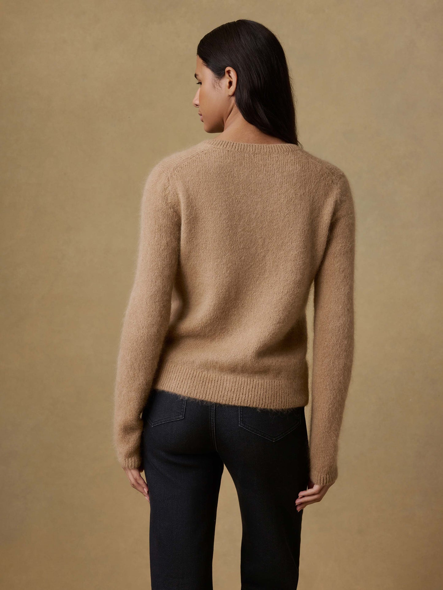 Apres Alpaca Long-Sleeve Cardigan - Oatmeal