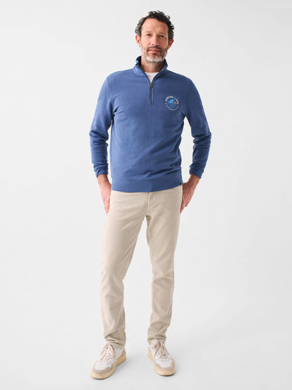Spring Lake Long-Sleeve Terry Quarter-Zip - Faded Navy