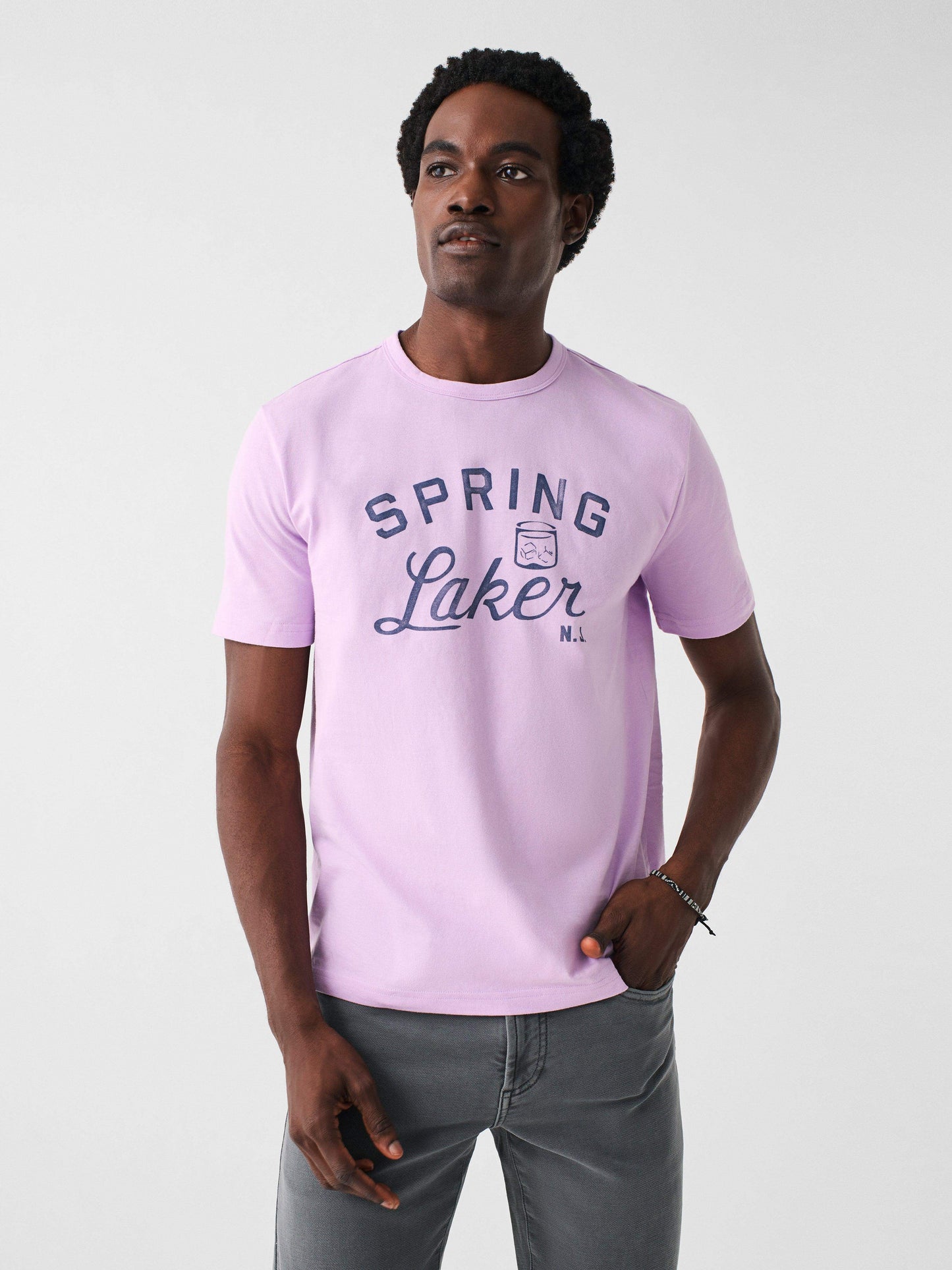 Spring Laker Short-Sleeve Crew Lakers T-Shirt - Faded Lilac