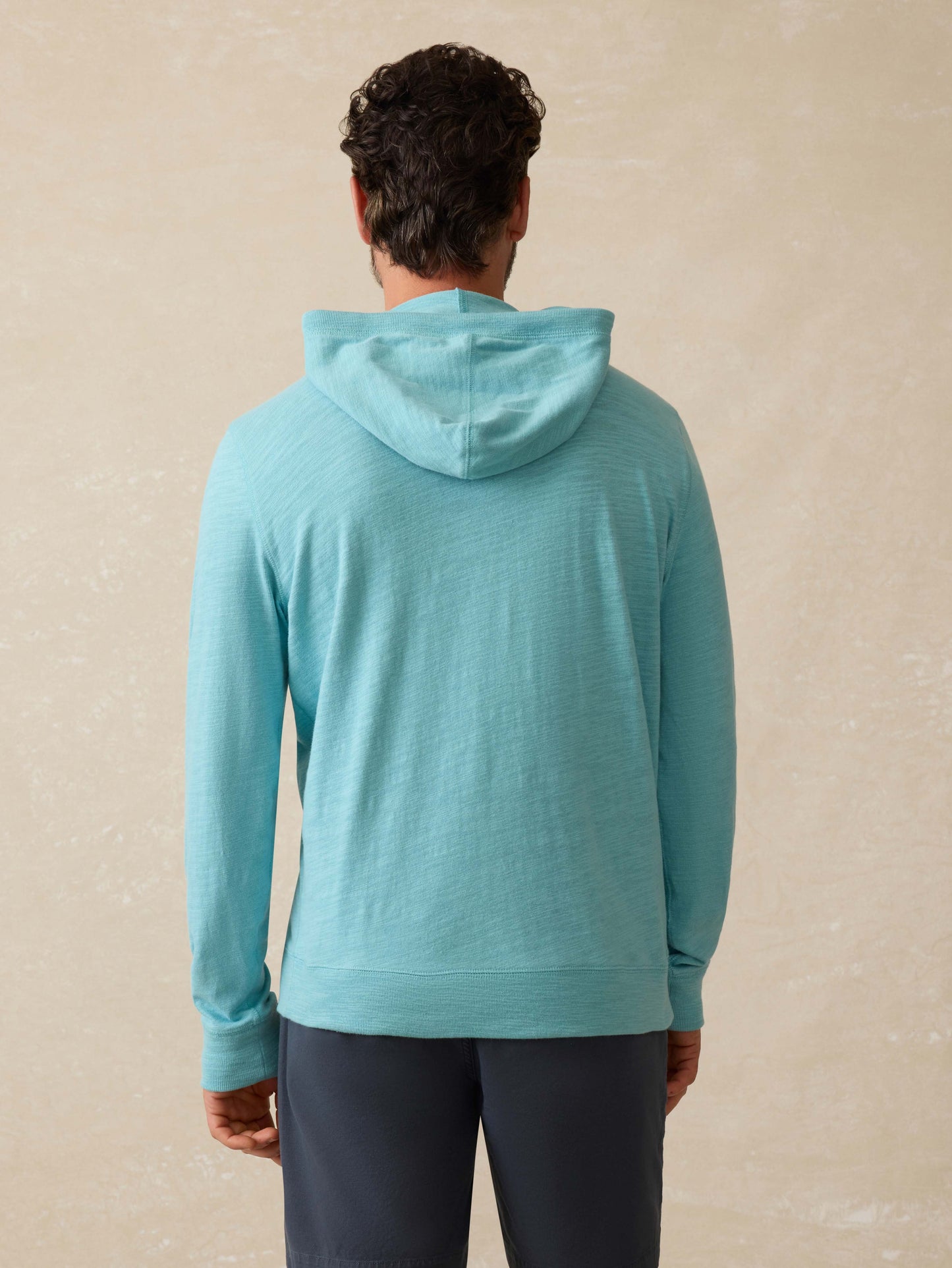 Sunwashed Organic Hoodie - Teal Sea
