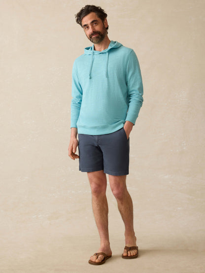Sunwashed Organic Hoodie - Teal Sea
