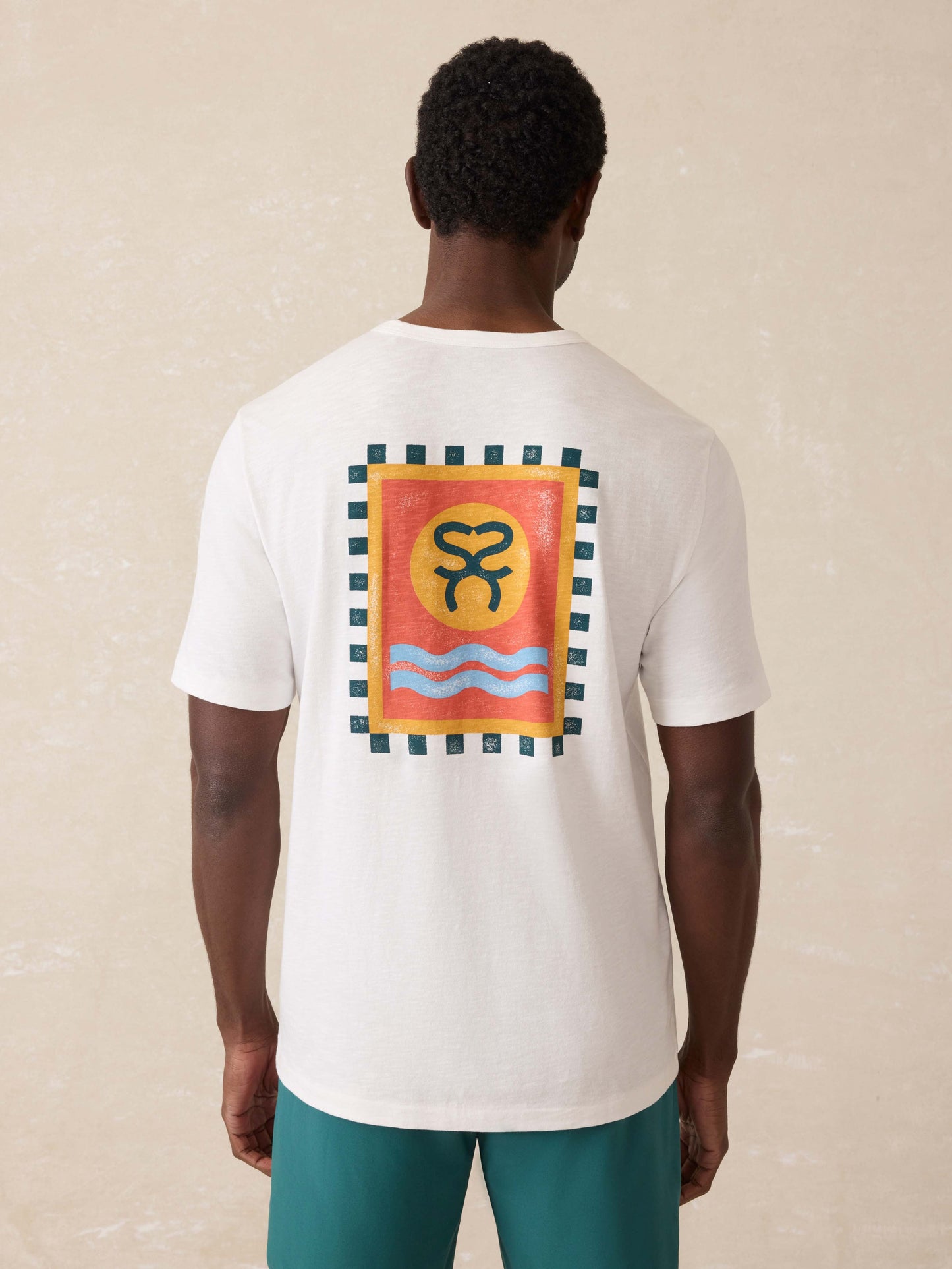 Surf Ghana Short-Sleeve Flag Graphic Tee - White