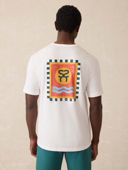 Surf Ghana Short-Sleeve Flag Graphic Tee - White