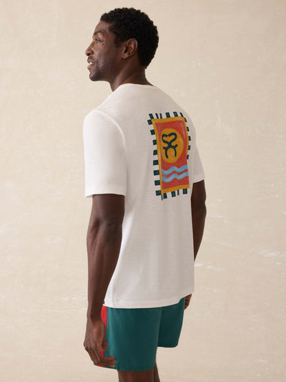 Surf Ghana Short-Sleeve Flag Graphic Tee - White