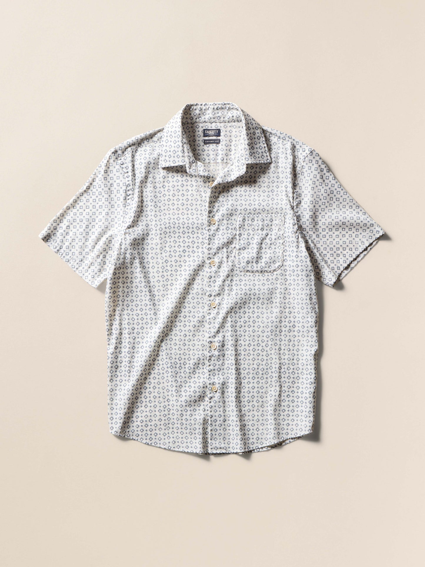 Short-Sleeve Movement™ Monterey Shirt - Stony Beach Diamond