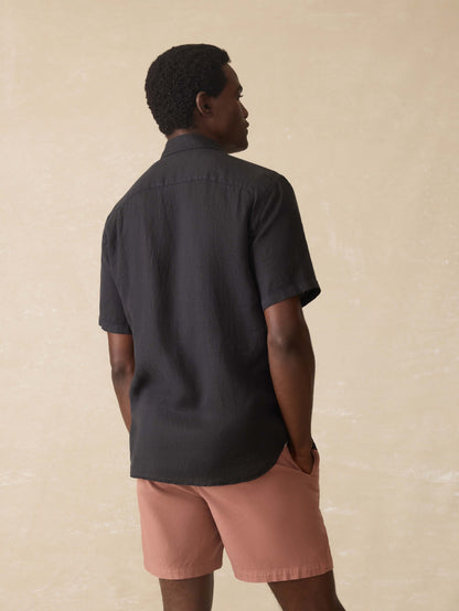 Short-Sleeve Laguna Linen Shirt - Ridge Black