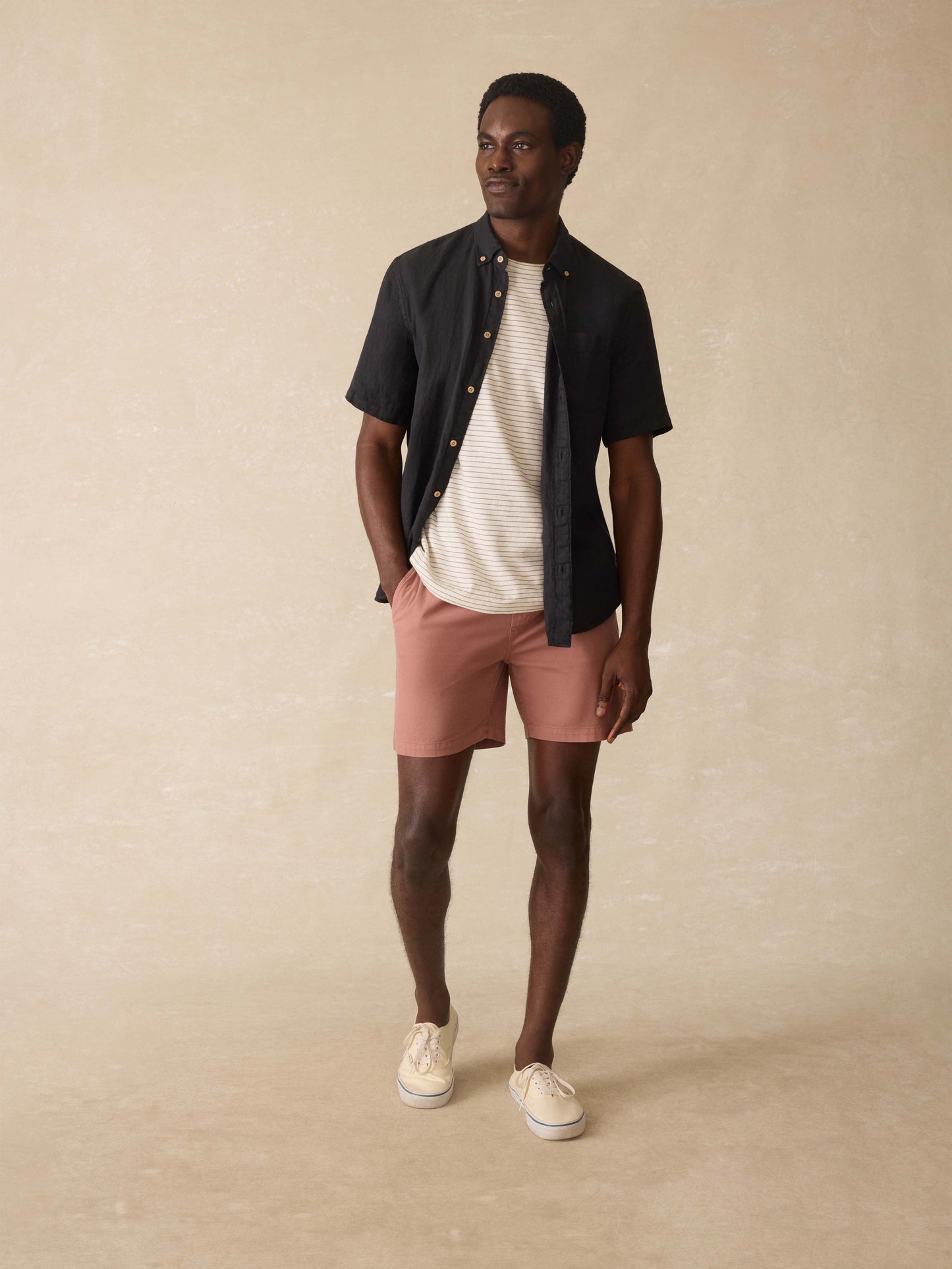 Short-Sleeve Laguna Linen Shirt - Ridge Black