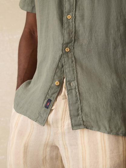 Short-Sleeve Laguna Linen Shirt - Spruce