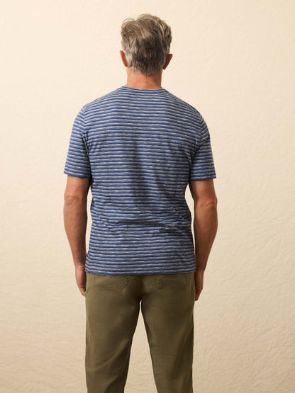 Sunwashed Regenerative Tee - River Rapids Stripe