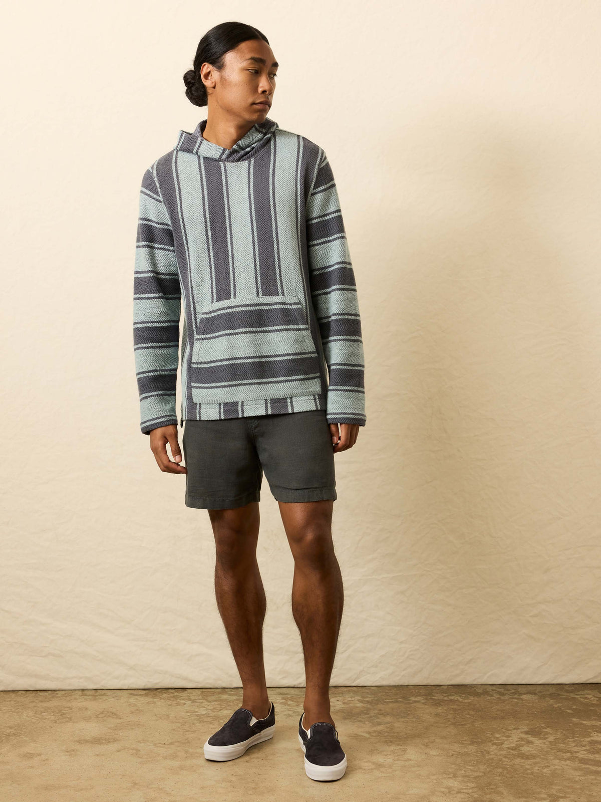 Whitewater Hoodie - Teal Channel Stripe