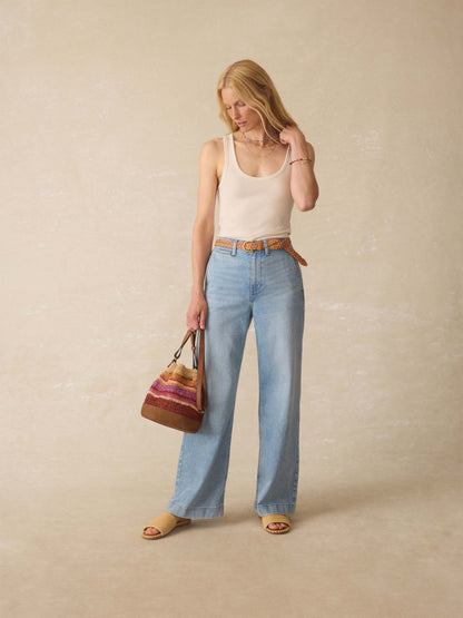 Linen Denim Pant - Summer Seas Wash