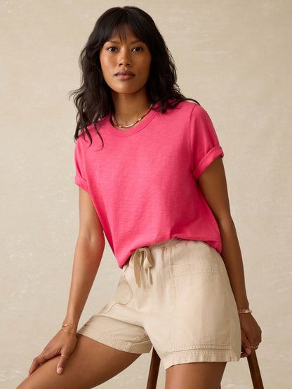 Sunwashed Regenerative Tee - Pink Flambe
