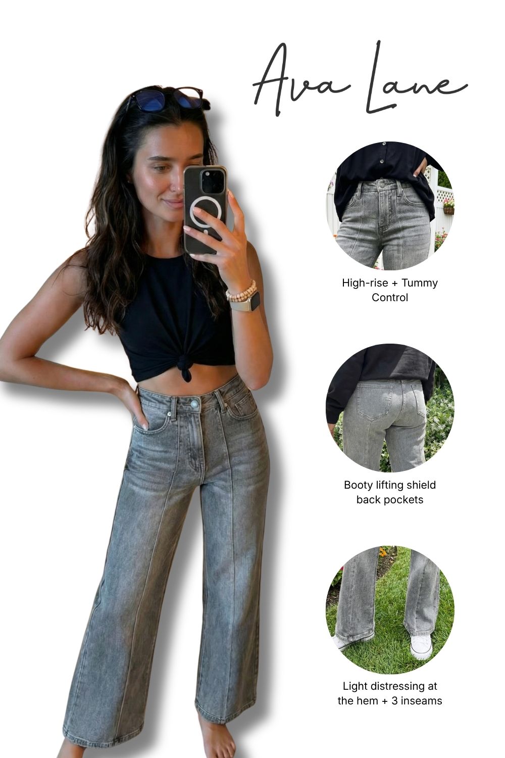The Storm High-Rise Tummy Control Wide Leg Denim - Three Inseams