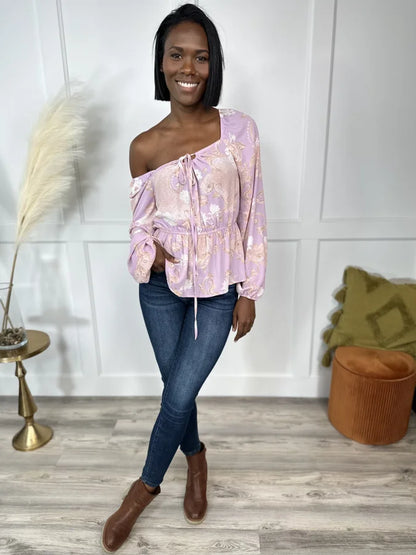 Star Struck At Midnight Women's Square Neck Long Sleeve Top