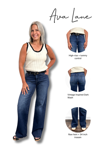 The Betsy High-Rise Tummy Control Vintage Wide Leg Jeans