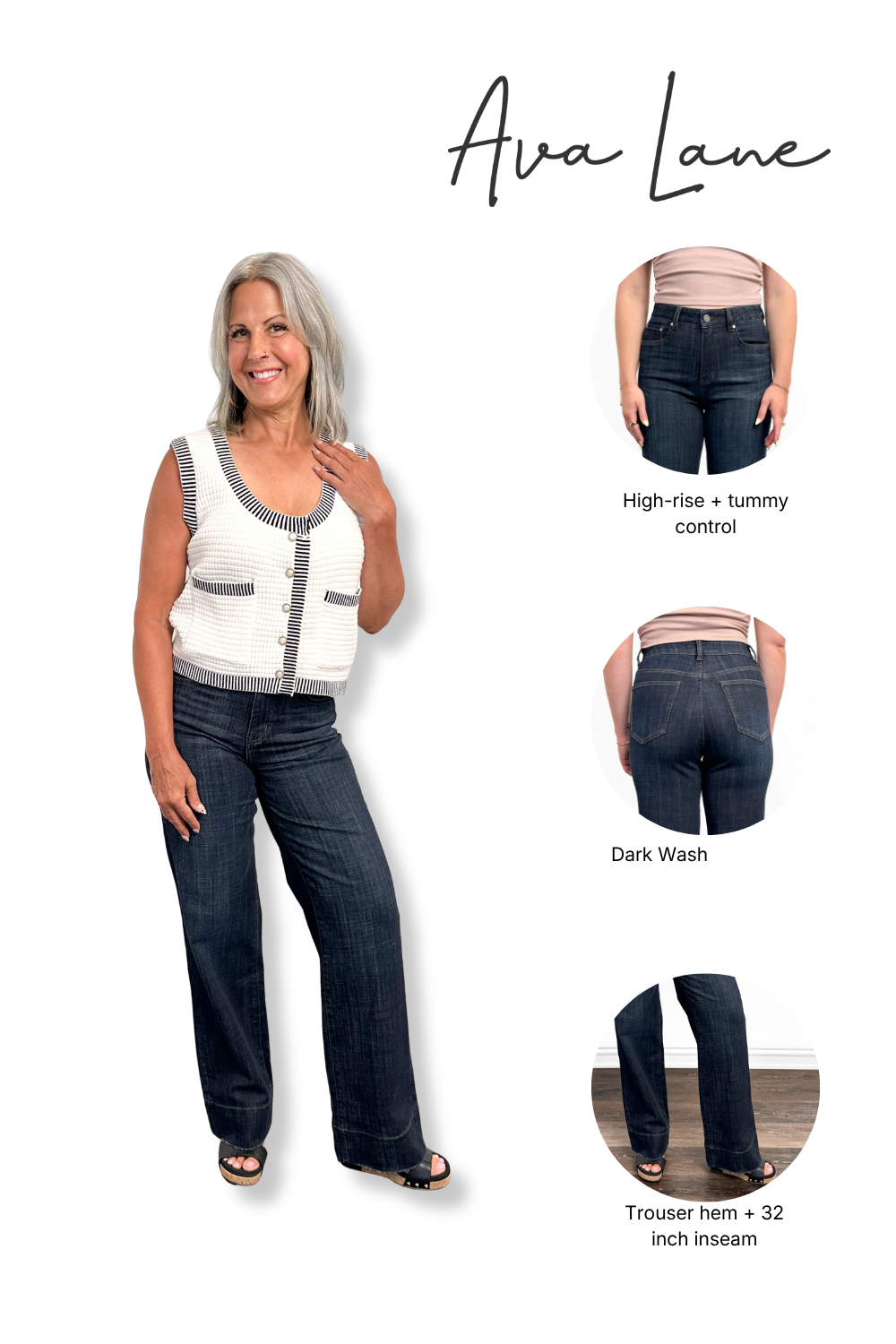 The Cheryl High-Rise Tummy Control Straight Leg Jeans