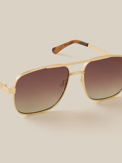 Waverly Sunglasses - Satin Gold