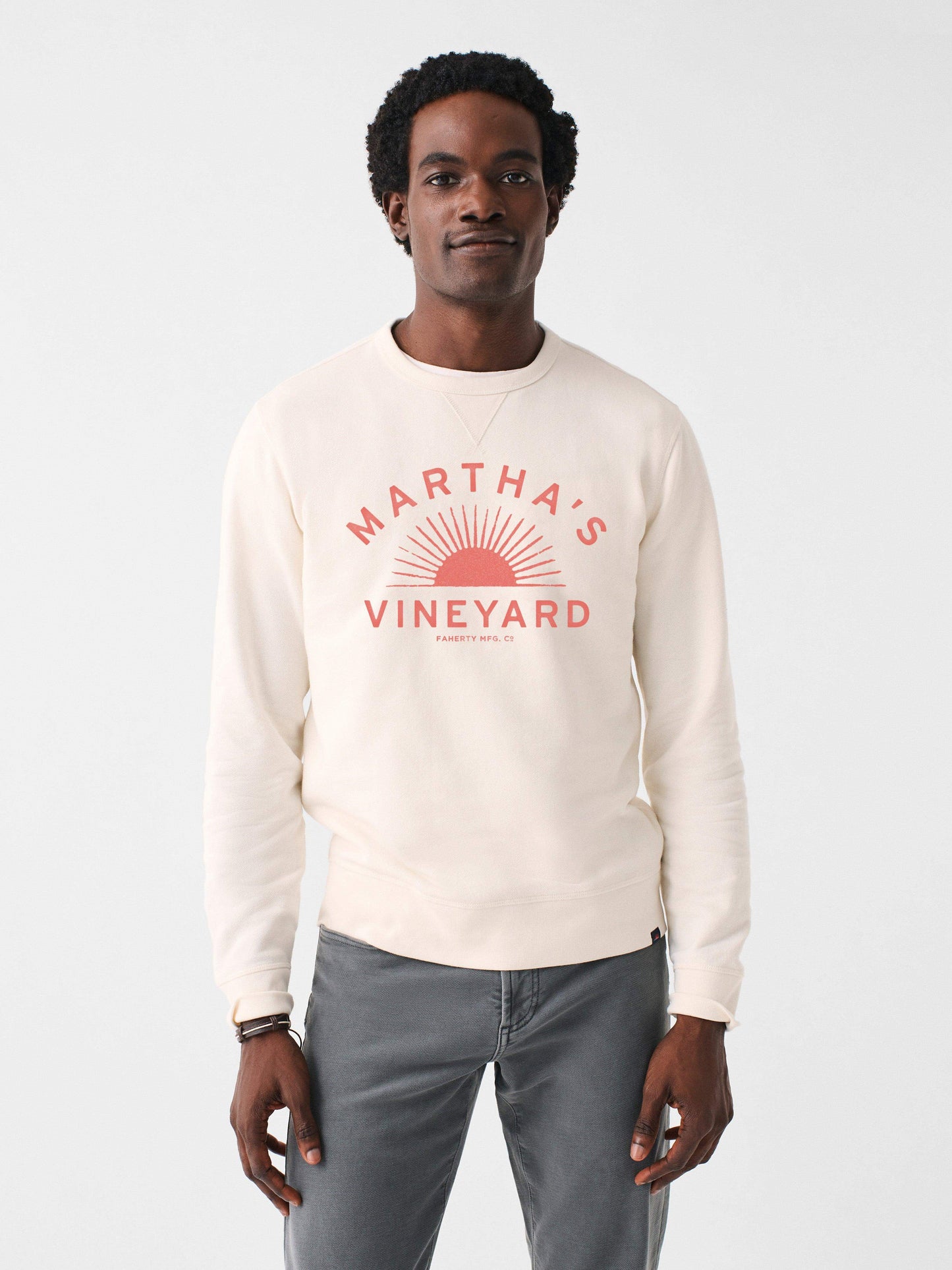 Martha's Vineyard Long-Sleeve Terry Crewneck - Solar White