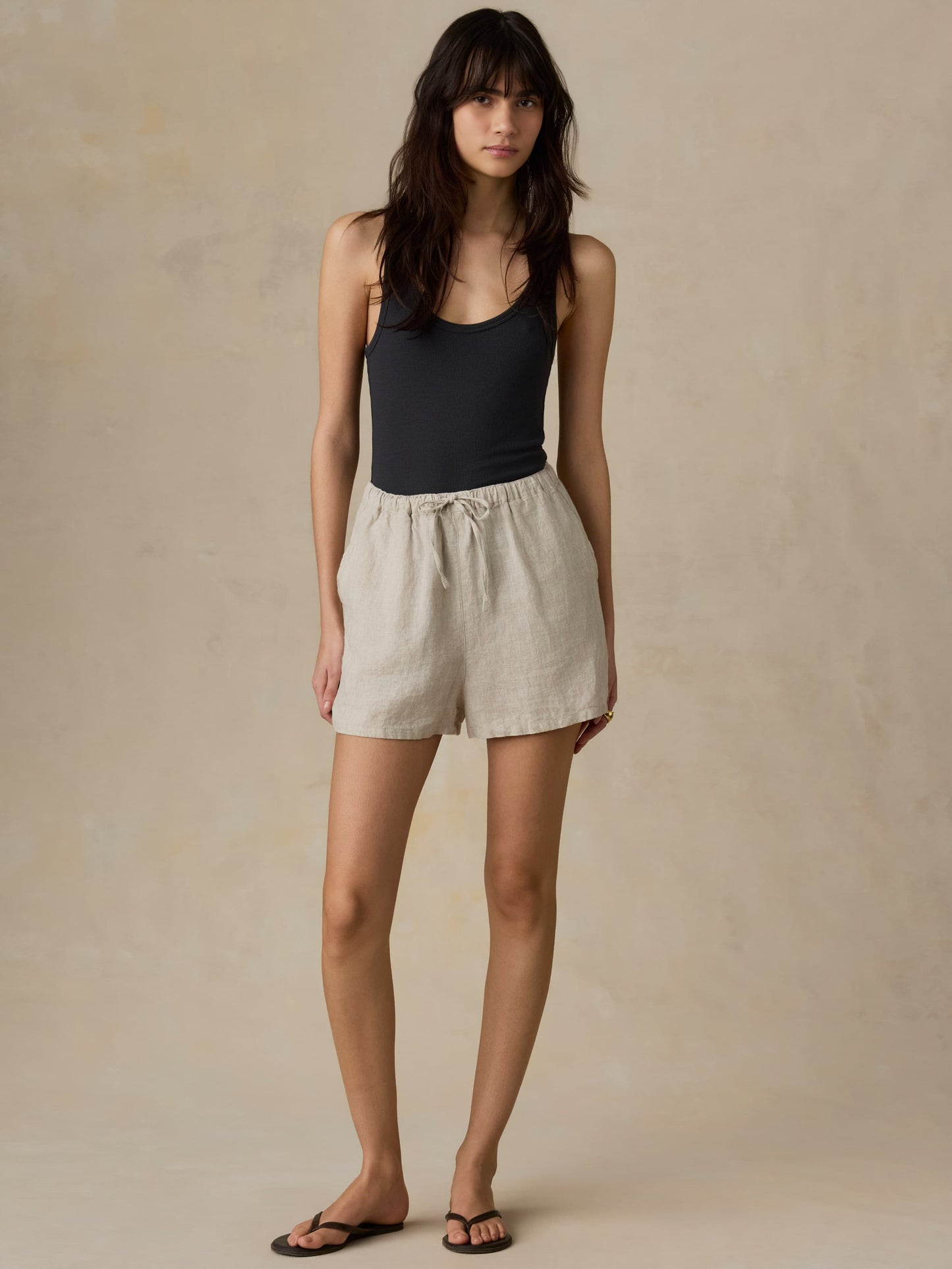 Laguna Linen Montecito Short - Flax