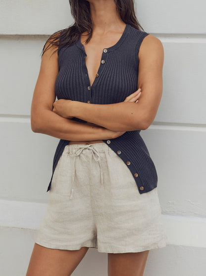 Laguna Linen Montecito Short - Flax