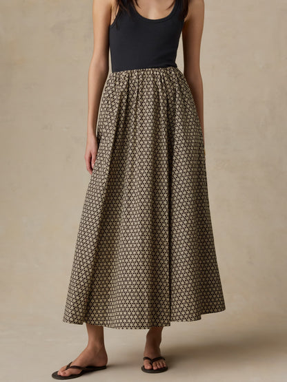 Coastal Poplin Nera Skirt - Bloom Trail Floral