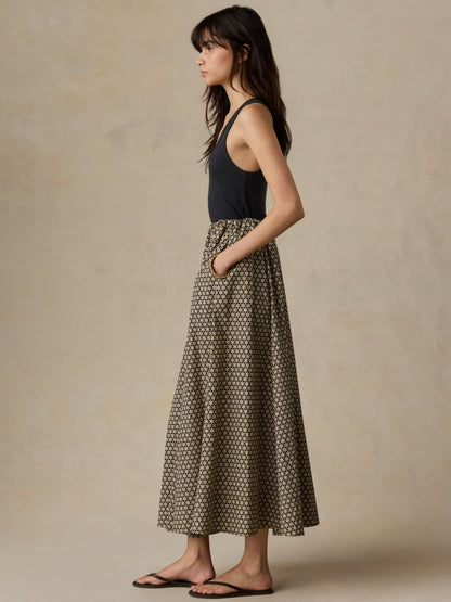 Coastal Poplin Nera Skirt - Bloom Trail Floral