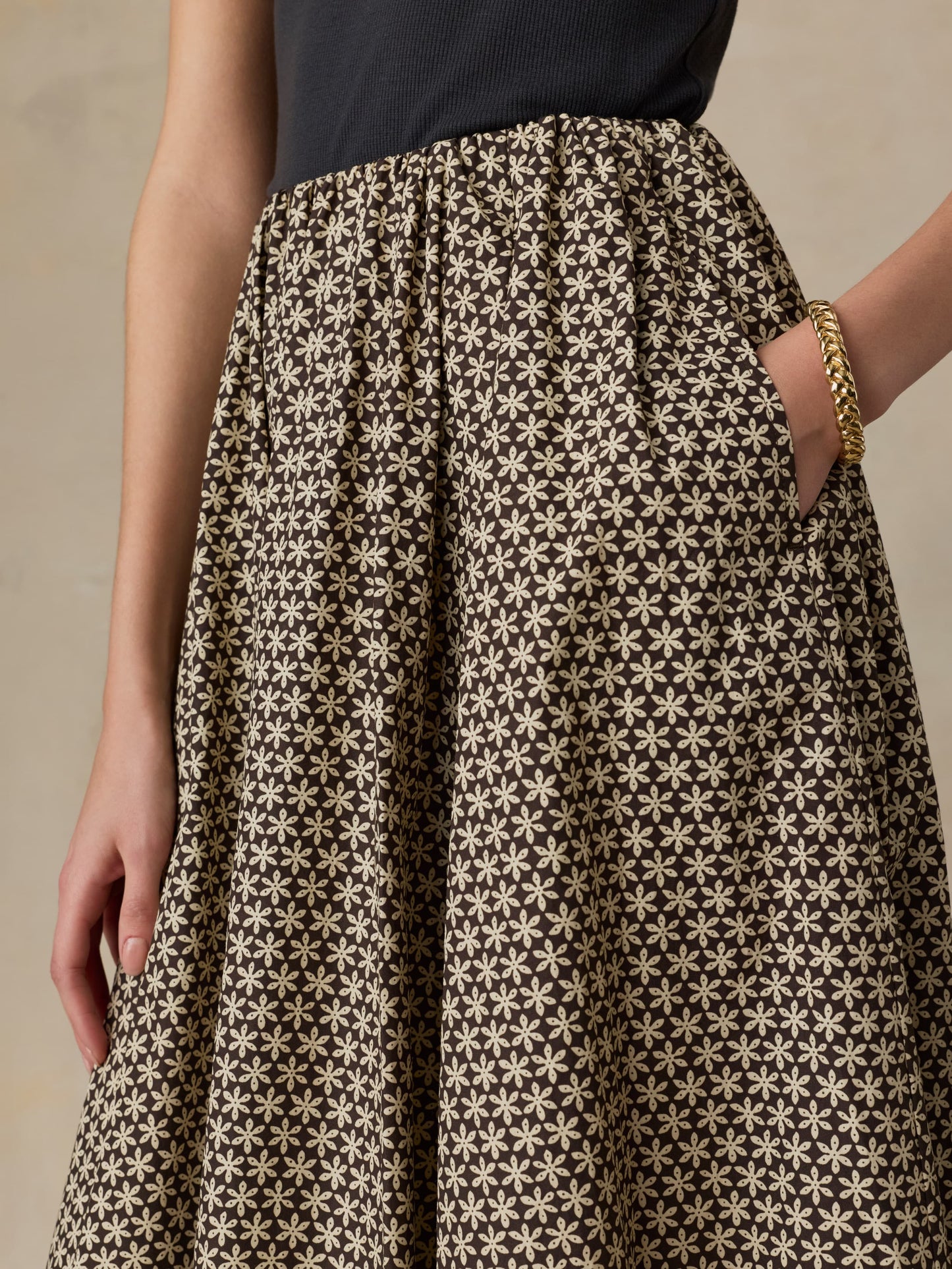 Coastal Poplin Nera Skirt - Bloom Trail Floral