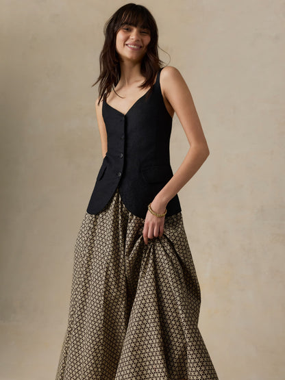 Coastal Poplin Nera Skirt - Bloom Trail Floral