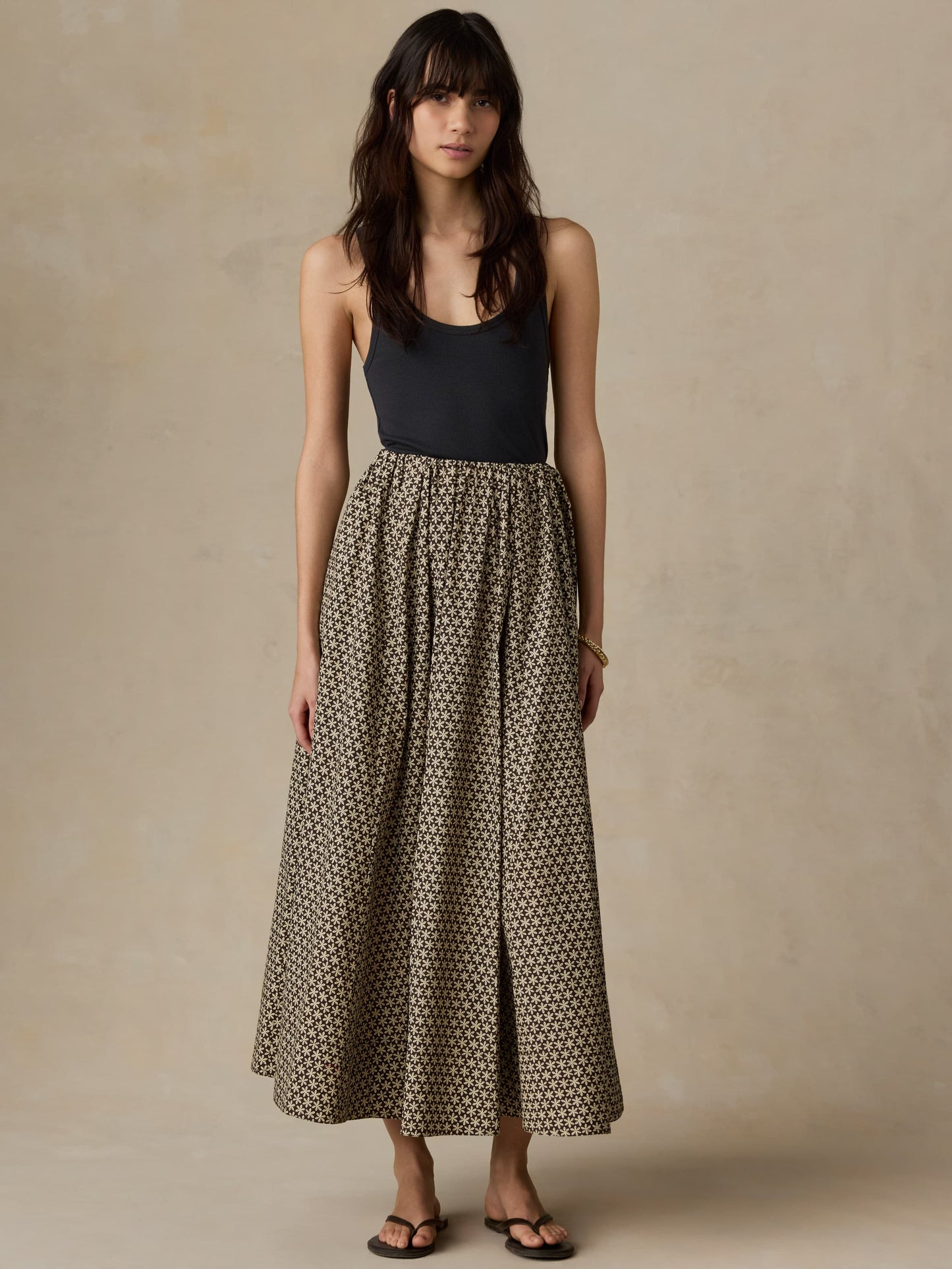 Coastal Poplin Nera Skirt - Bloom Trail Floral