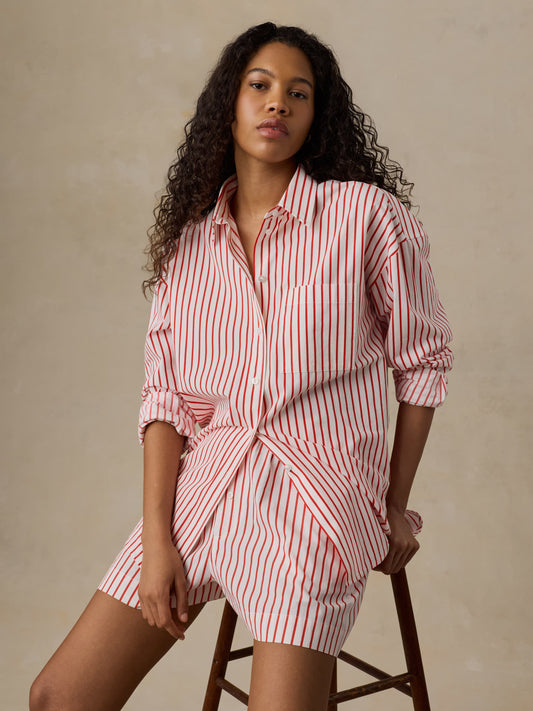 Coastal Poplin Boxer Short - Summer Sail Stripe