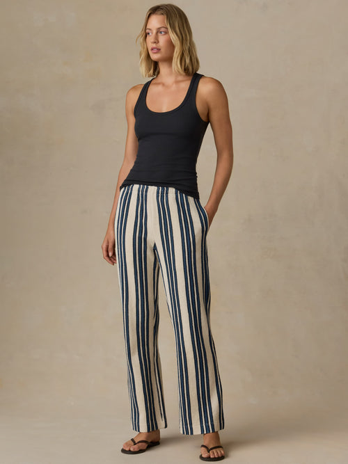 Baja Pant - Kingfisher Stripe