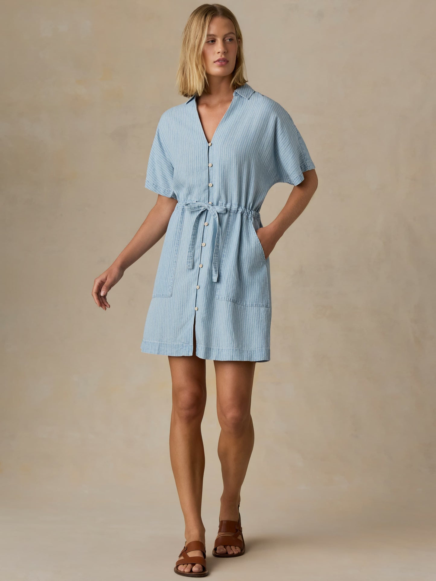 Tried & True Oakley Dress - Bluewater Stripe