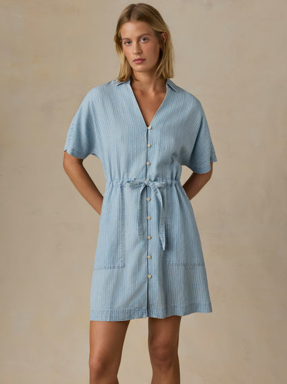 Tried & True Oakley Dress - Bluewater Stripe