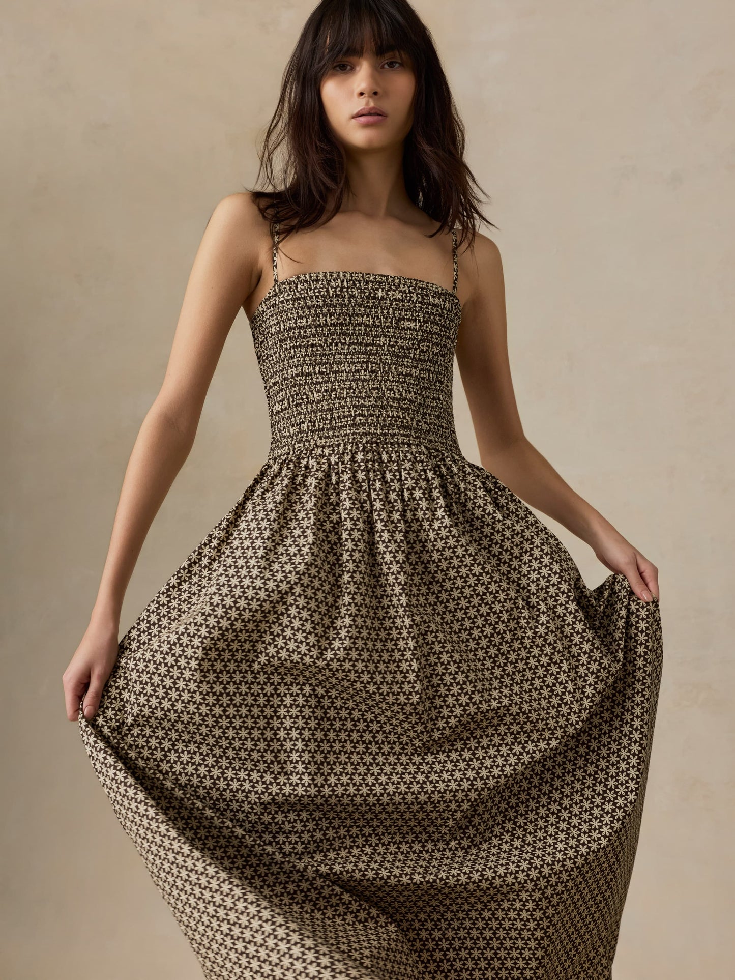 Coastal Poplin Lucia Dress - Bloom Trail Floral