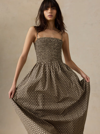 Coastal Poplin Lucia Dress - Bloom Trail Floral