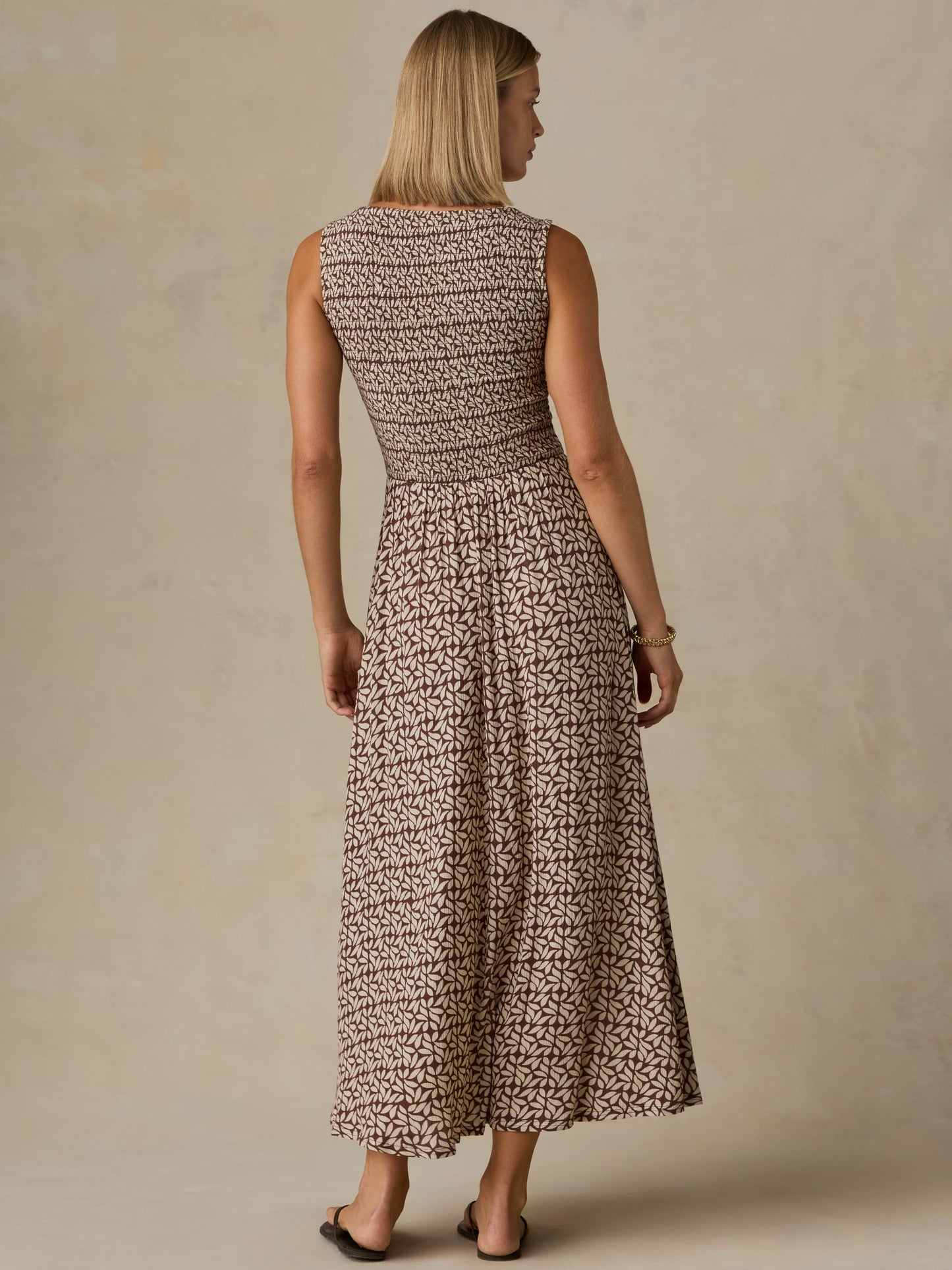 Sophia Smocked Dress - Chocolate Petal