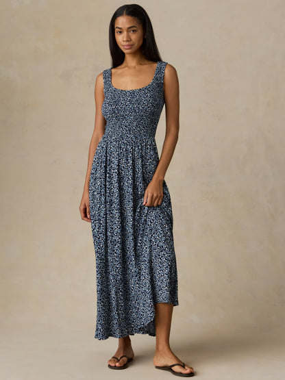 Sophia Smocked Dress - Coastal Bloom
