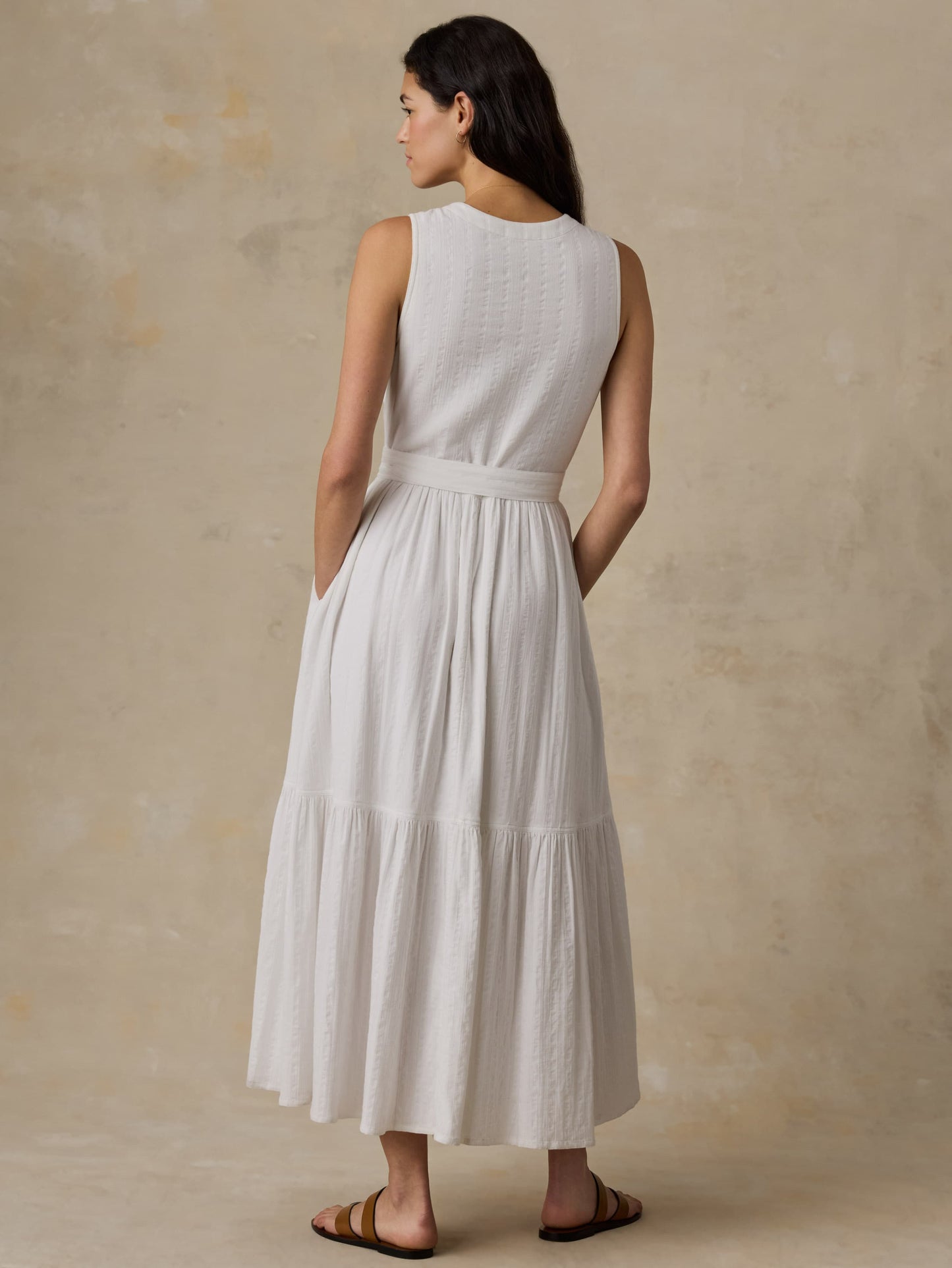 Dune Cotton Gauze Wrap Dress - White