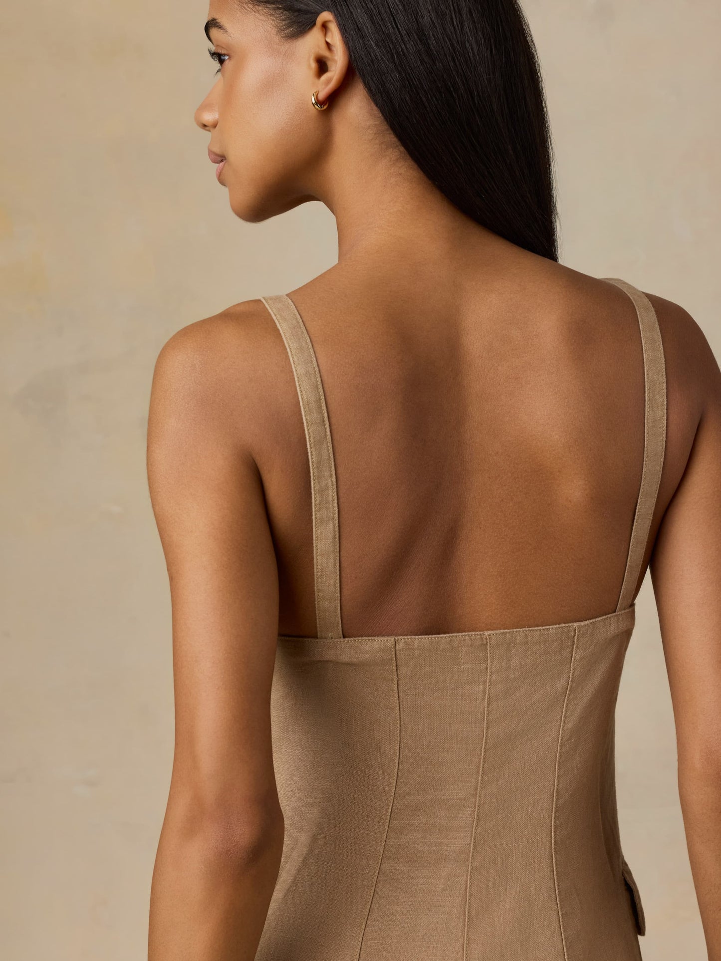 Sun Strider Linen Milo Dress - Acorn