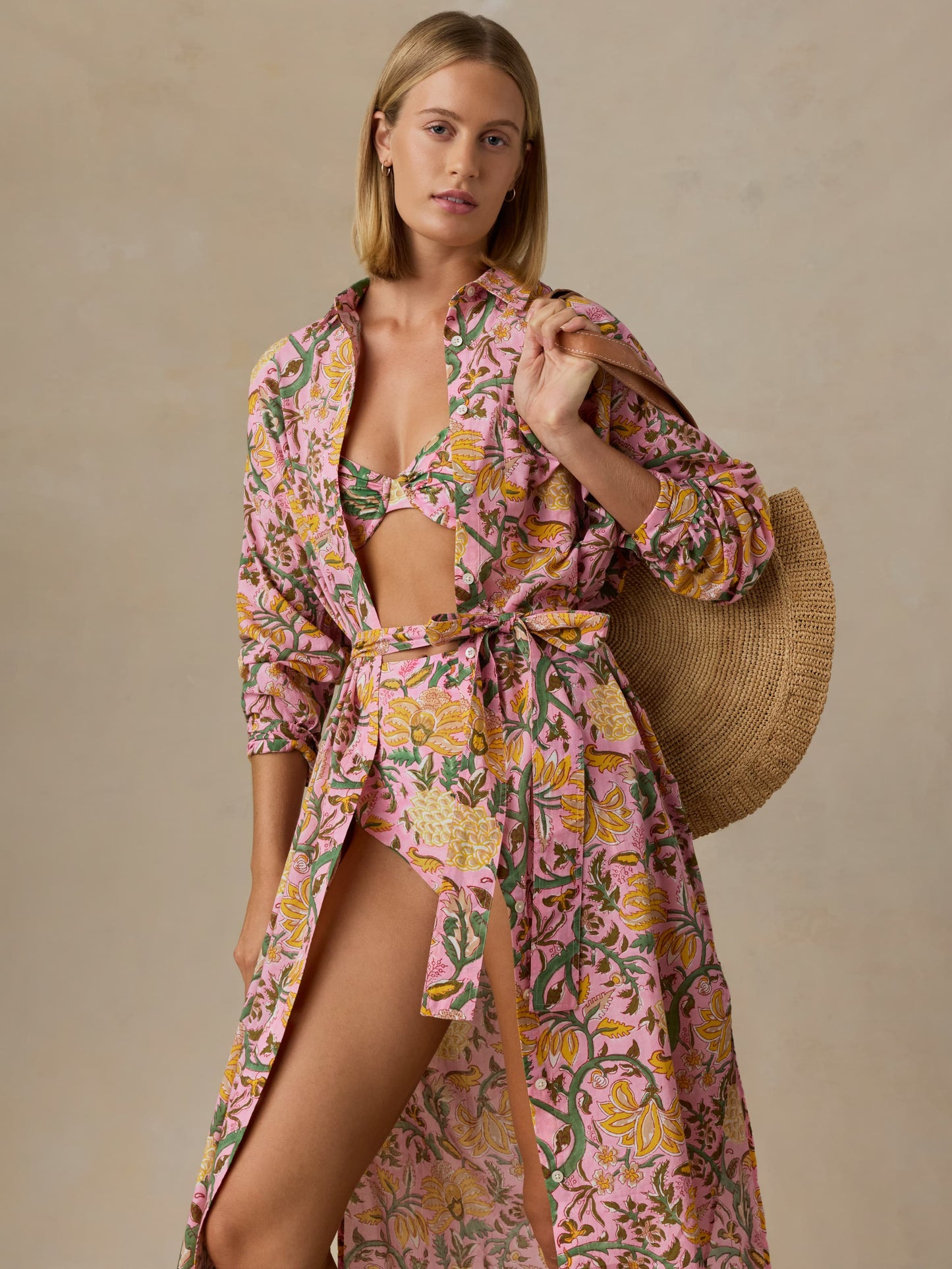 Voile Rio Shirtdress - Blossom Serenade