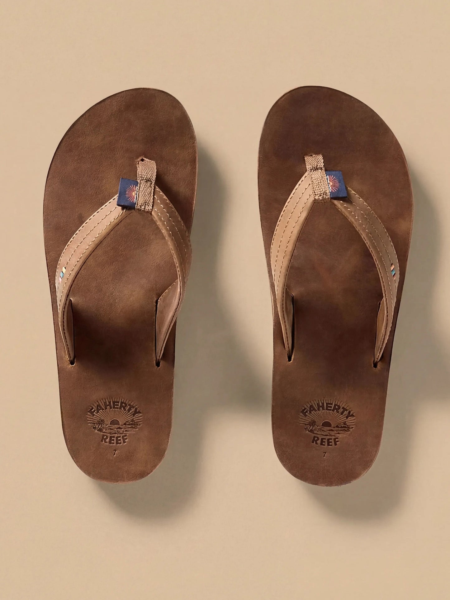 Faherty X REEF Drift Away Flip Flop - Dark Brown